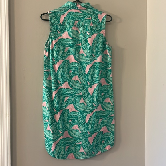 NWT • VINEYARD VINES BANANA Leaf Margo Shirt Dress SIZE 00 SUMMER DRESS - Picture 3 of 4